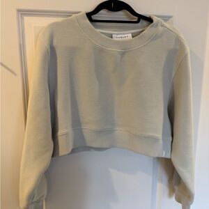 Varley x Barry’s Cropped Crewneck Sweatshirt in Light Aqua